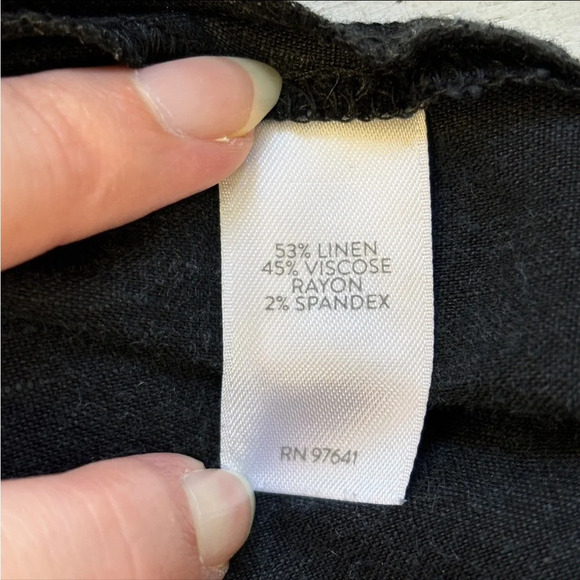 J Jill Wide Leg Crop Linen Blend Pants Pull On Gray 3x - Picture 4 of 7